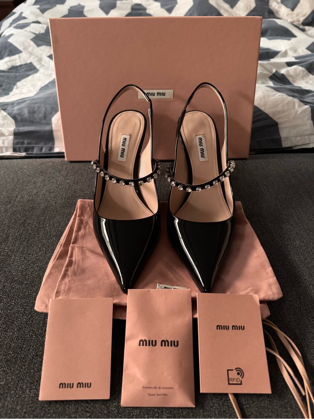 Miu Miu Heels (with box, dust bags, tissue. worn once)